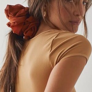 Free People X Kaxi Jumbo Brown Scrunchie